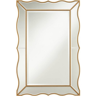 Noble Park Delania 28" x 42" Antique Gold Fancy Edged Wall Mirror