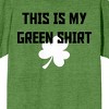 St. Patrick's This Is My Green Shirt Crew Neck Short Sleeve Irish Heather Men's T-shirt-XL - 2 of 3