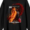 Street Fighter VI Ken Fiery Battle Stance Crew Neck Long Sleeve Black Adult Sweatshirt - 2 of 3