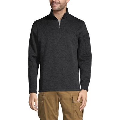 Lands' End Men's Sweater Fleece Quarter Zip Pullover