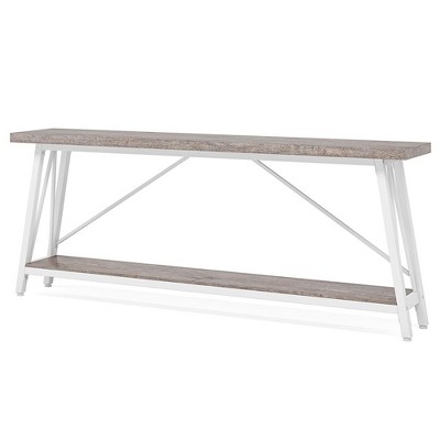 Resenkos Console Table, Sofa Table, 70.9" Console Table, Extra Long Sofa Table Behind Couch,Light Gray & White