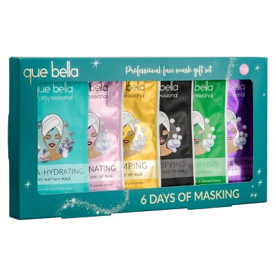 Que Bella Professional Face Mask Gift Set - 6pc/0.5oz