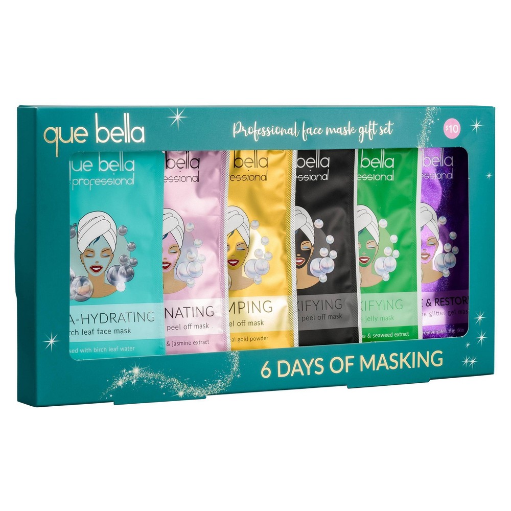 Que Bella Professional Face Mask Gift Set - 6pc/0.5oz
