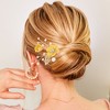 Unique Bargains Women's Bride Wedding Rhinestone Hair Combs 4 Pcs - 3 of 4
