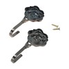 Unique Bargains Curtain Holdbacks Peony Hangers Iron 3.94"x1.97" 1Pair - 4 of 4