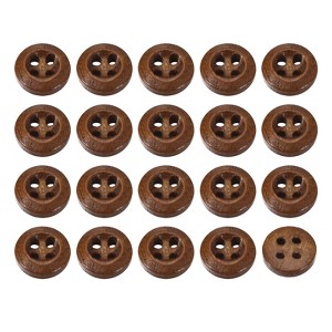 Unique Bargains Wooded Sewing DIY Craft Clothing Sewing Round Buttons 50 Pcs - 1 of 4