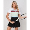 Womens Polo Shirts Short Sleeve Summer Printed Tops 2023 Lightweight Athletic Golf Tennis Shirts - image 3 of 4