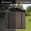 MOEPISY Out storage sheds 4ftx6ft Apex roof Brown + Black - 2 of 4