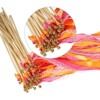 Unique Bargains Party Favor Wooden Handle Lace Ribbon Sticks Fairy Wands 50 Pcs - 4 of 4