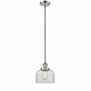 Bell - 1 Light Stem Hung Mini Pendant In Industrial Style-10 Inches Tall and 8 Inches Wide - 1 of 1