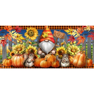 Briarwood Lane Fall Gnome and Pumpkins Mini Mat 22x10 Indoor Outdoor For Fall Doormat - 1 of 2