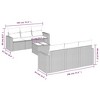 vidaXL 7 Piece Patio Sofa Set with Cushions Black and Cream Poly Rattan - 3 of 4