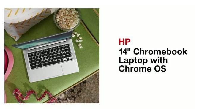 HP 14&#34; Chromebook Laptop - Intel Processor - 4GB RAM Memory - 64GB Flash Storage - Silver (14a-na0052tg), 2 of 9, play video