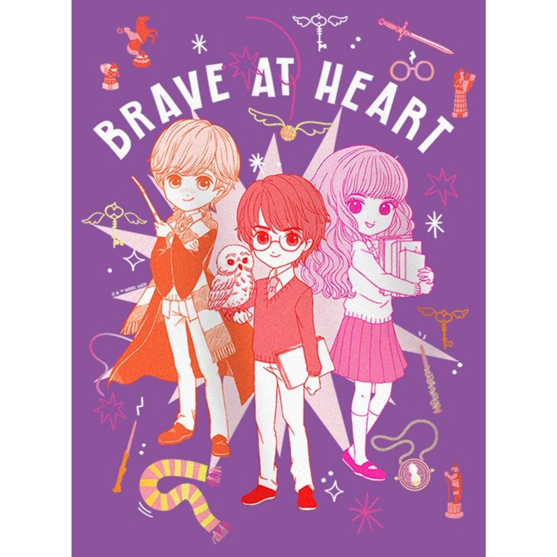 Girl's Harry Potter Brave at Heart Anime Friends T-Shirt, 2 of 5