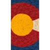 Earth Rugs Colorado Flag Round Coaster – Farmhouse Country Tabletop Mat 7" - 2 of 3