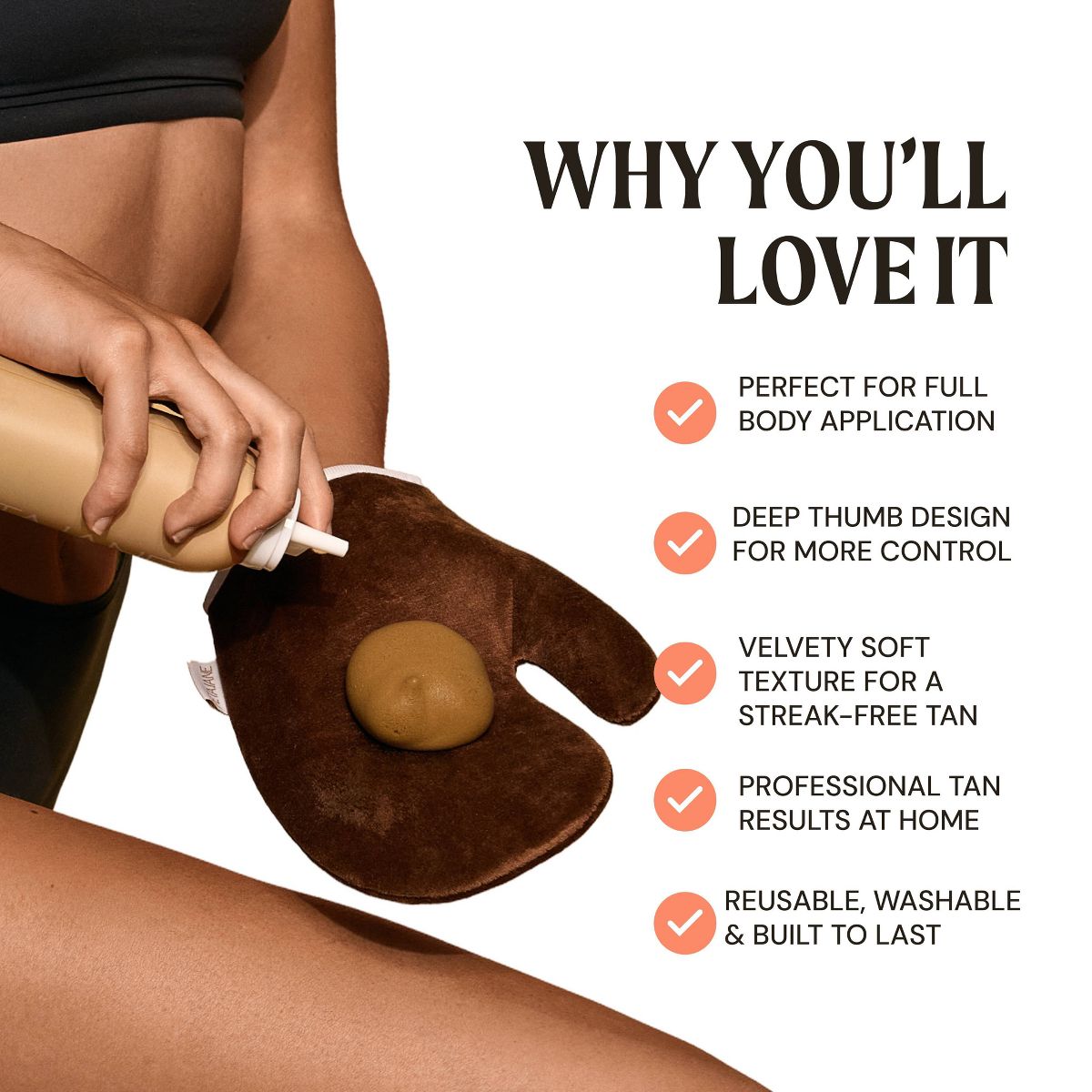 Peta Jane Beauty Self-Tanning Applicator Mitt - Reusable Streak-Free Tanning Mitt, Waterproof Lining - Beauty Studio - thumbnail 2
