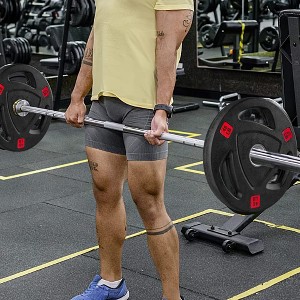 Weight Plates 2-Inch Rubber Coated Olympic Cast Iron Grip Plates Bumper Plates in Pairs or Single for Strength Training - 1 of 4