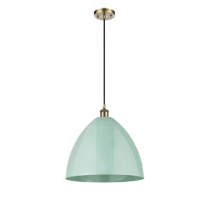 Plymouth Dome - 1 Light Cord Hung Mini Pendant In Industrial Style-18.75 Inches Tall and 16 Inches Wide - 1 of 1