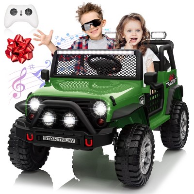 JOYRACER 24V 2-Seater Ride-On Toys Truck for Kids, 4×200W Motors, Electric Toys Car w/ 4 Wheels Spring Suspension, 3 Speeds, LED, Bluetooth Music