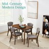 Best Choice Products 5-Piece Compact Wooden Mid-Century Modern Dining Set w/ 4 Chairs, Padded Seat & Back - image 2 of 4