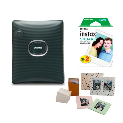 Van toepassing zakdoek Luiheid Fujifilm Instax Square Link Instant Printer (green) With Film Kit And Twin  Pack : Target
