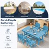 Hyleory HDPE Outdoor Dining Set, 5-Piece Patio Table and Chairs Set, All-Weather Dining Furniture for Backyard, Deck, or Garden - 3 of 4