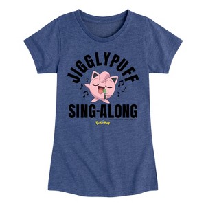 Girls' - Pokémon - Jiggypuff Sing Along Fitted Short Sleeve Graphic T-Shirt - 1 of 4