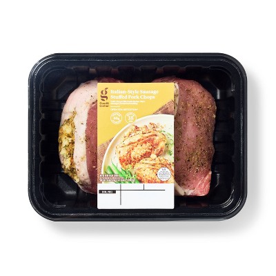 Italian Sausage Stuffed Pork Chops - price per lb - Good & Gather™