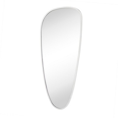 TEHOME Chrome Asymmetrical Bathroom Mirror Irregular Shaped Wall Mirror