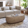 Coffee Table – 16.3" H Oval Electroplated Aluminum Silver Finish By Zuo Modern - 2 of 4