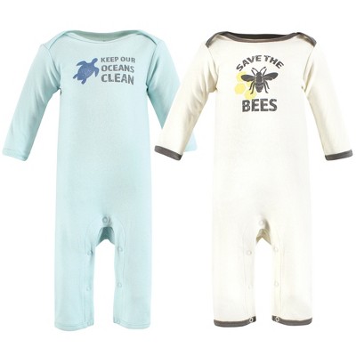 Image of Touched by Nature Organic Cotton Coveralls, Save The Bees, 6-9 Months
