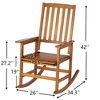 VASIP Acacia Wood Indoor Rocking Chair, Outdoor Solid Wood Patio Furniture for Front Porch, Deck and Garden - 3 of 4