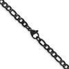 Chisel Stainless Steel Polished Black IP-plated 4.5mm 24" Figaro Chain Necklace - 4 of 4