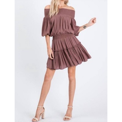Women's Smocking Short Dress - Hailey & Co