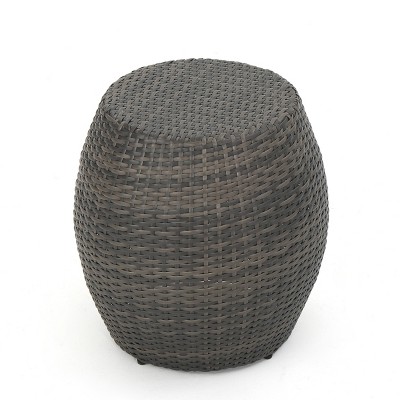 Canary Wicker Side Table - Gray - Christopher Knight Home