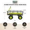 Yard Tuff Jumbo Wagon Heavy Duty Steel Mesh Deck Utility Outdoor Yard Cart, 1400 Capacity Haul with Large Stable Tires, 34 x 52 Inch, Gray/Green - 3 of 4