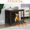 Heavy Duty Wooden Dog Crate Furniture w/ Wheels & 2 Doors - Indoor Kennel End Table for Small Medium Large Dogs - 4 of 4