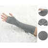 Allegra K Women's Winter Knitted Elbow Long Arm Warmers Fingerless Gloves - 2 of 4