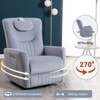 CAVINAS Power Recliner Chair with Swivel & Rocker, Heavy Duty Motion Mechanism, Lumbar & Neck Support Pillow, USB/Type-C Charging Ports - 2 of 4