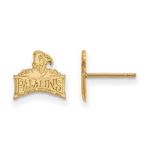 Black Bow Jewelry 14k Yellow Gold Furman Paladins NCAA Post Earrings - 1 of 3