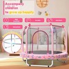 KWPZQEB 55" W Trampoline for Kids, Outdoor Kids Trampoline with Enclosure Net & Basketball Hoop, Small Toddler Trampoline for Girls & Boys, 110 lbs - 4 of 4
