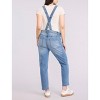 Women's Relaxed Fit Maternity Denim Overall | Motherhood Maternity - 2 of 4