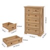 VANIRROR 6-Drawer Storage Dresser, Farmhouse Bedroom Chest with Deep Drawers for Living Room, Hallway, Entryway - 3 of 4