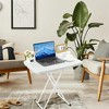 Folding Table, Plastic Personal Portable Dining, Adjustable Height Laptop & Picnic Table for Indoor/Outdoor Use - 2 of 4