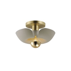 Maxim Lighting Poppy 1 - Light Flush Mount in  Silver Gold/Satin Brass - 1 of 4