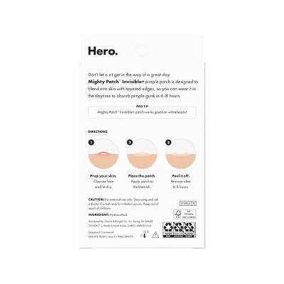 Hero Mighty Patch Invisible - 24ct: Paraben-Free, Sulfate-Free, Face Application, Acne-Prone Skin