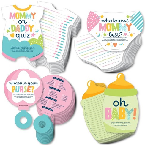 Big Dot Of Happiness Colorful Baby Shower - 4 Baby Shower Games - 10 ...