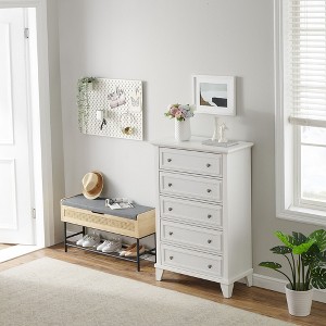 Nasitip 5 Drawers Dresser for Bedroom, 48'' Tall Wood Chest of Drawers Dresser with Large Storage Organizer for Living Room, Closets, Hallway - 1 of 4