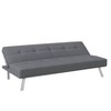 Colette Convertible Futon Sofa Bed Charcoal - Serta : Target