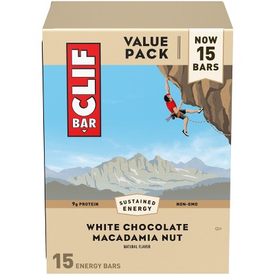 CLIF Bar White Chocolate Macadamia Nut Energy Bars - 36oz/15pk
